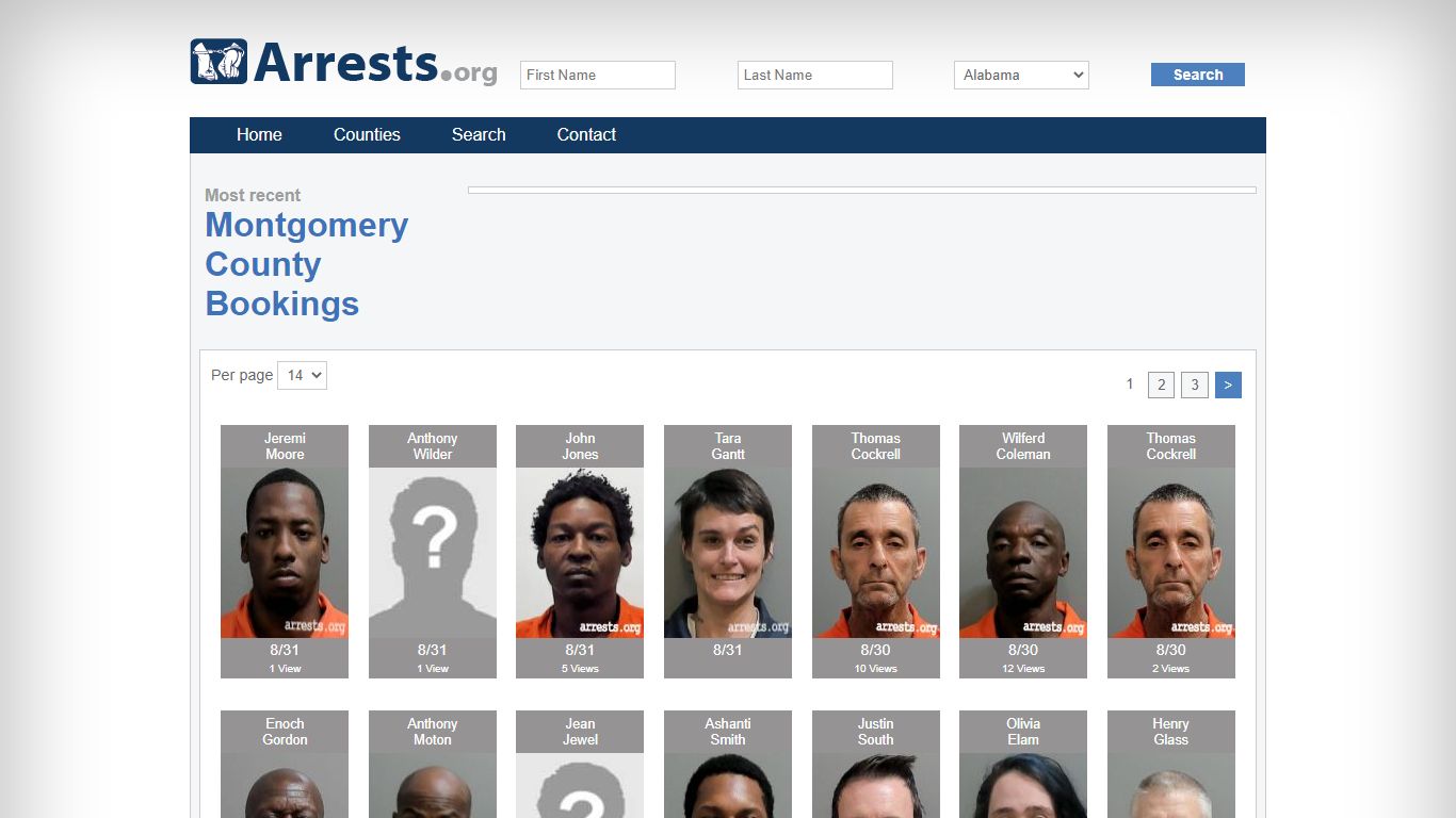 Montgomery County Arrests and Inmate Search